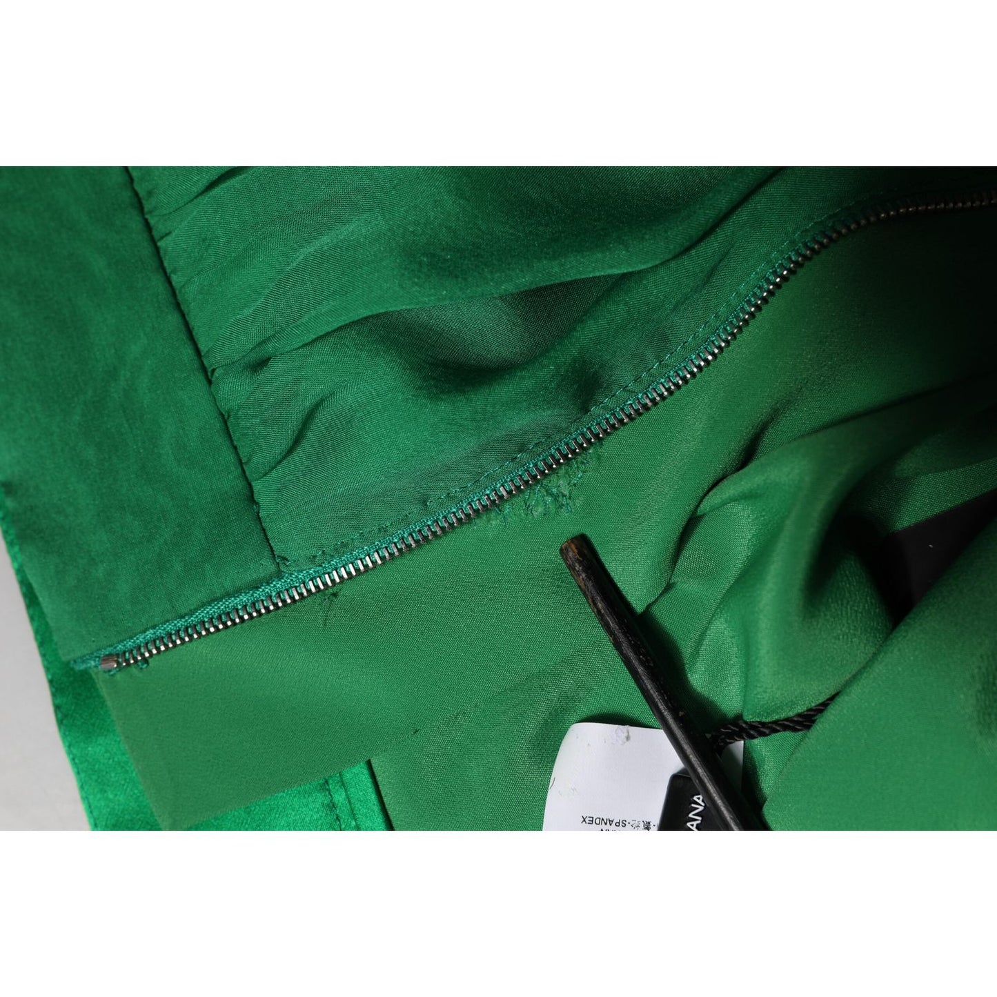 Dolce & Gabbana Green Silk High Waist Women Hot Pants Shorts Dolce & Gabbana