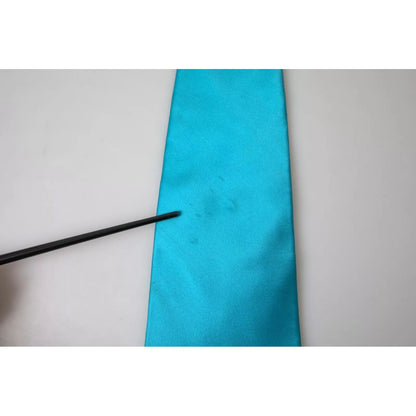 Dolce & Gabbana Light Blue 100% Silk Wide Mens Necktie