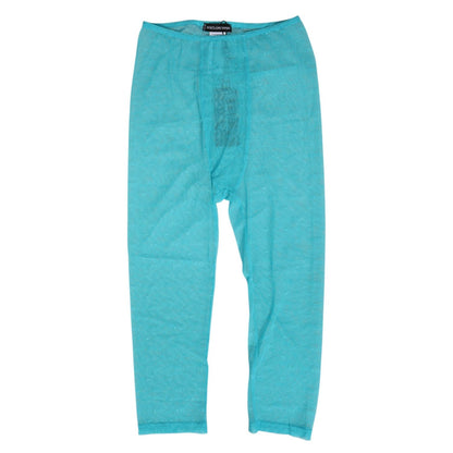 Dolce & Gabbana Light Blue Logo Lace Tight Midi Trouser Underwear