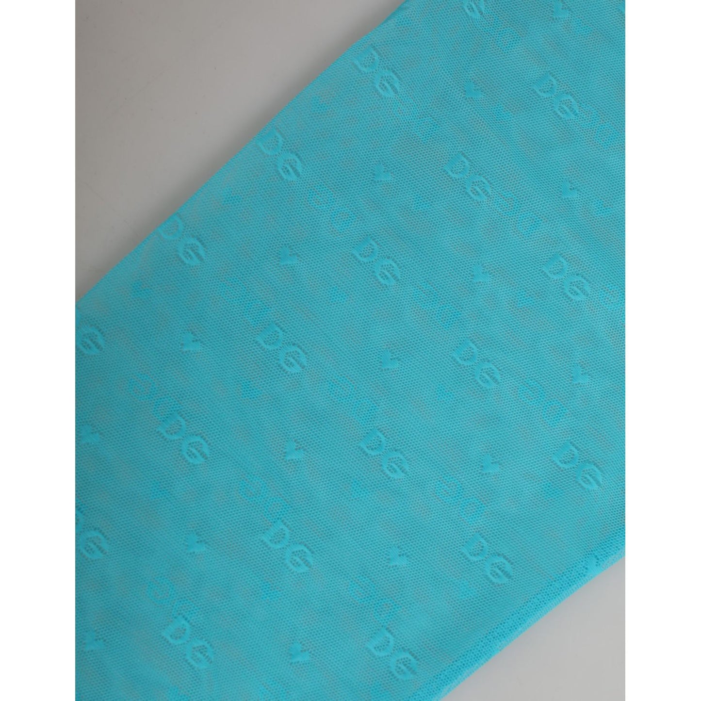 Dolce & Gabbana Light Blue Logo Lace Tight Midi Trouser Underwear