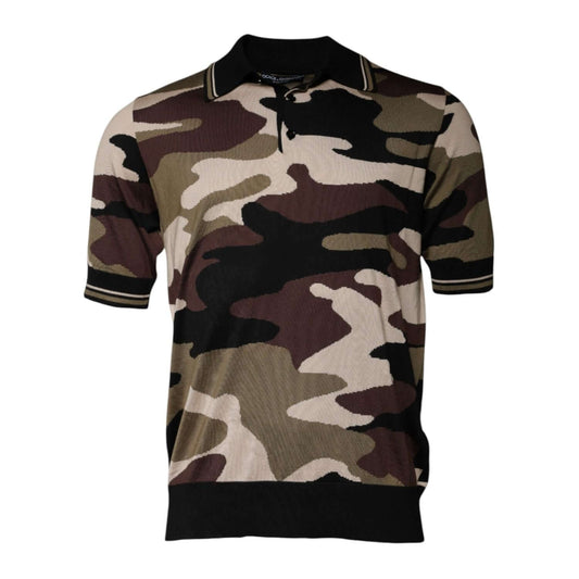 Dolce & Gabbana Multicolor Camouflage Collared Polo T-shirt Dolce & Gabbana