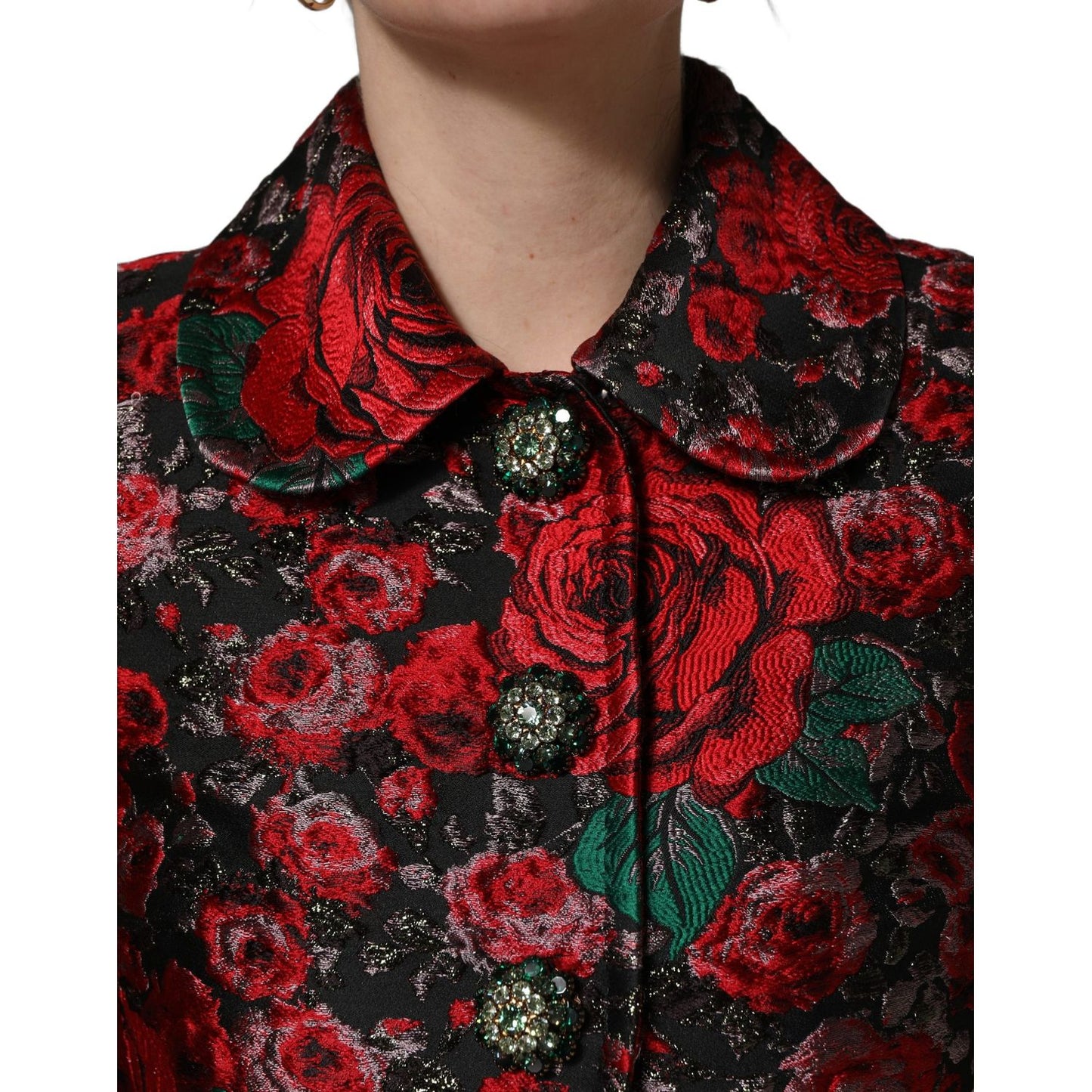 Dolce & Gabbana Multicolor Floral Brocade ButtonBlazer Jacket