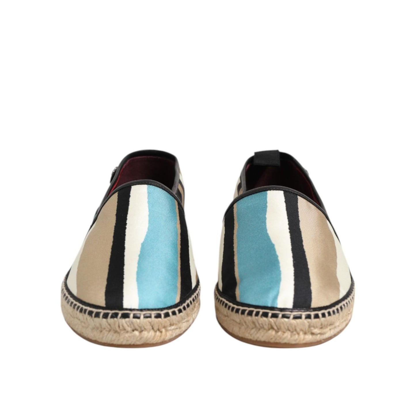 Dolce & Gabbana Multicolor Stripes Canvas Flat Espadrille Shoes