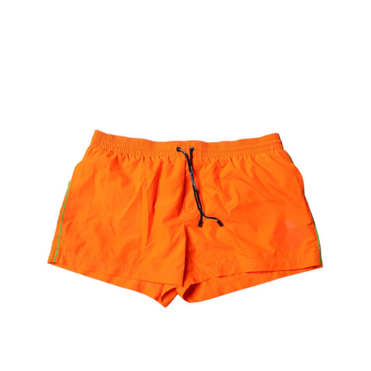 Dolce & Gabbana Orange Polyester Beachwear Shorts 2Pc Swimwear Dolce & Gabbana