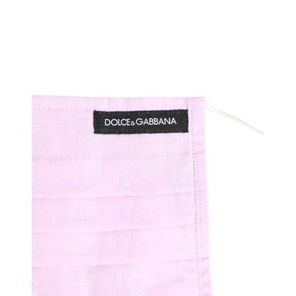 Dolce & Gabbana Pink Cotton Logo Elastic Ear Strap Face Mask