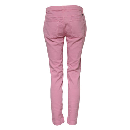 Dolce & Gabbana Pink Cotton PRETTY Skinny Denim Jeans