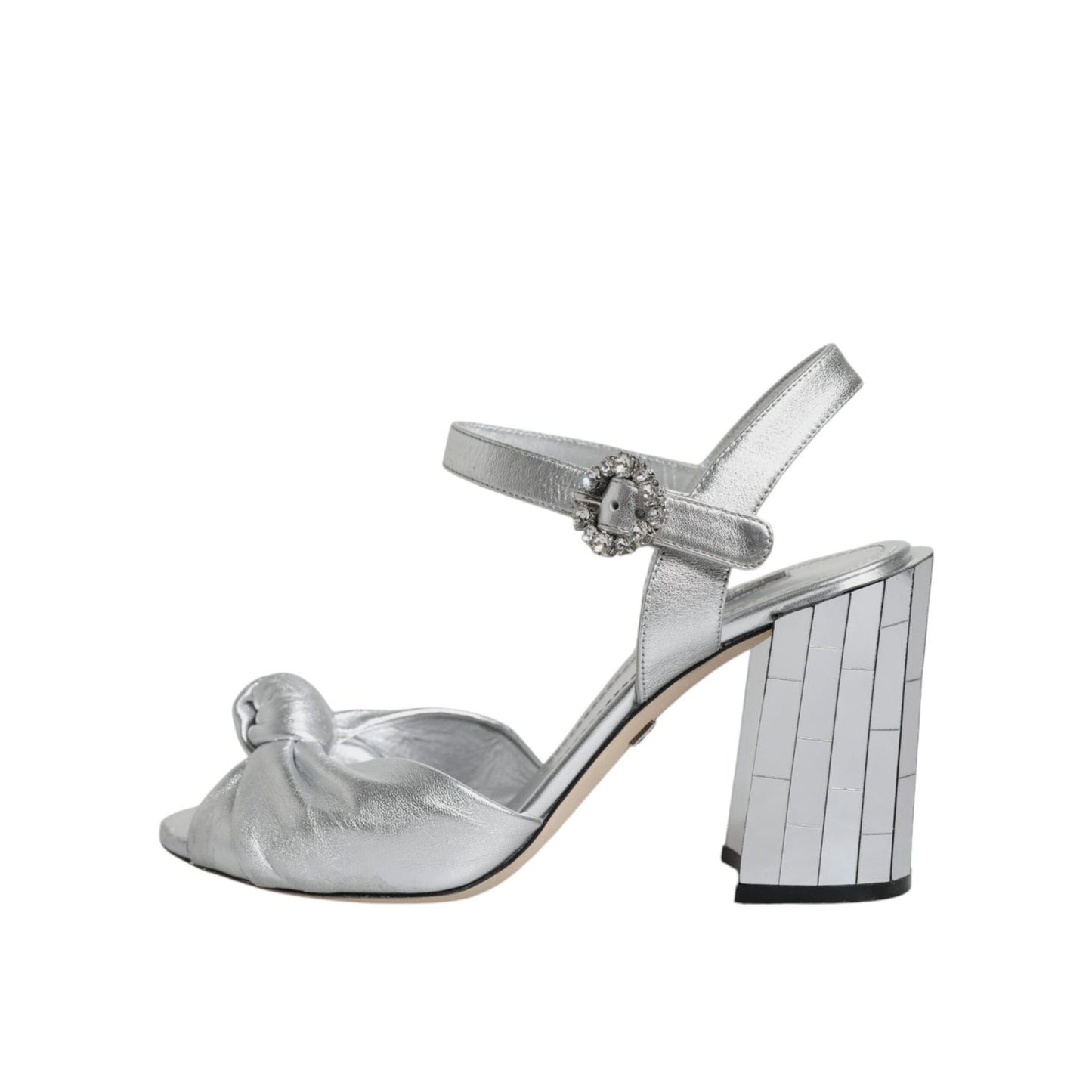 Dolce & Gabbana Silver Mirror Heels KEIRA Sandals Shoes