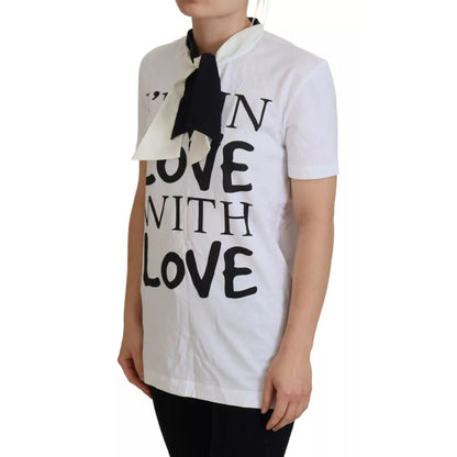 Dolce & Gabbana White Cotton LOVE Print Top Blouse T-shirt Dolce & Gabbana