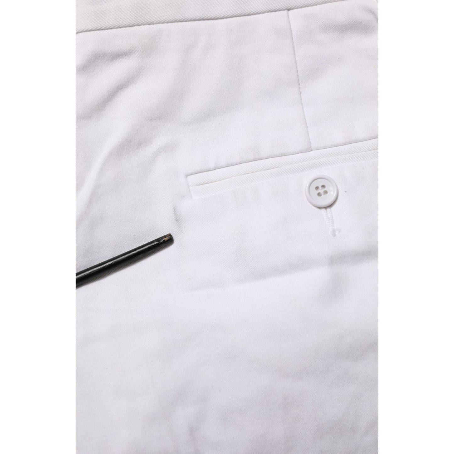 Dolce & Gabbana White Cotton Mid Waist Women Bermuda Shorts