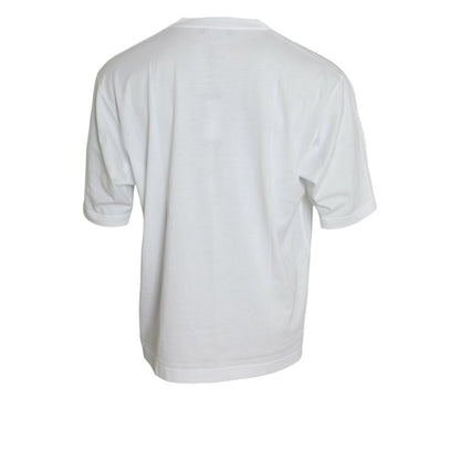 Dolce & Gabbana White Cotton Short Sleeves Crewneck T-shirt