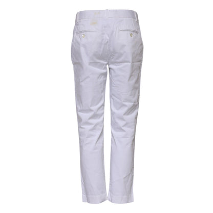 Dolce & Gabbana White Cotton Stretch Mid Waist Jeans