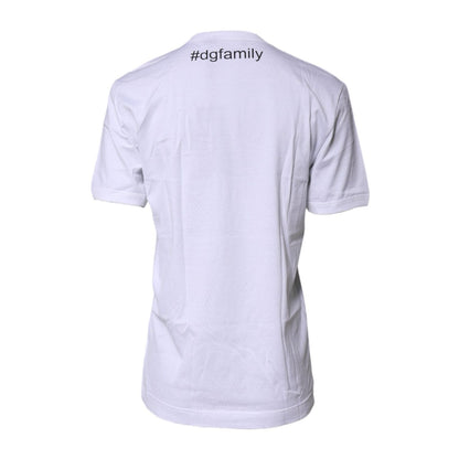 Dolce & Gabbana White #DGFamily Cotton Crew Neck T-shirt