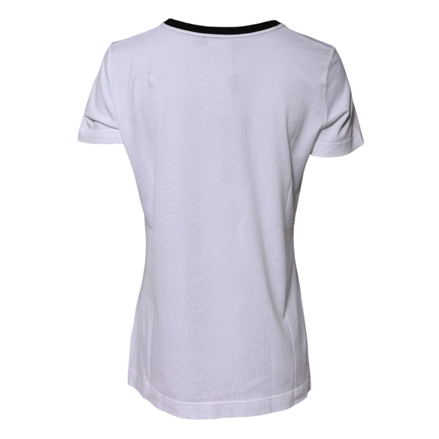 Dolce & Gabbana White Eleganza Cotton Crew Neck Tee T-shirt