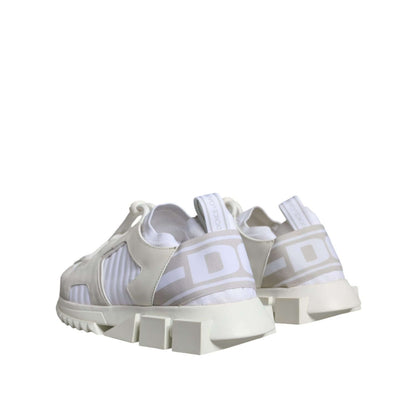 Dolce & Gabbana White Mesh Sorrento Trekking Sneakers Shoes