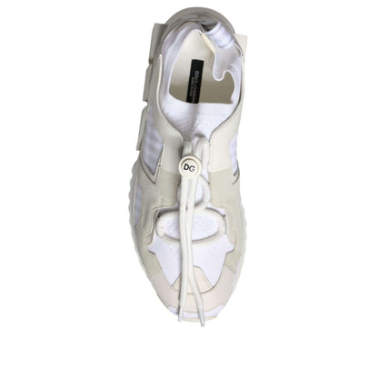Dolce & Gabbana White Mesh Sorrento Trekking Sneakers Shoes