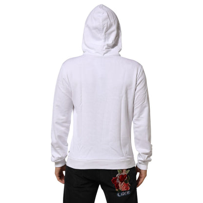 Dolce & Gabbana White Sacred Heart Hooded Sweatshirt Sweater Dolce & Gabbana