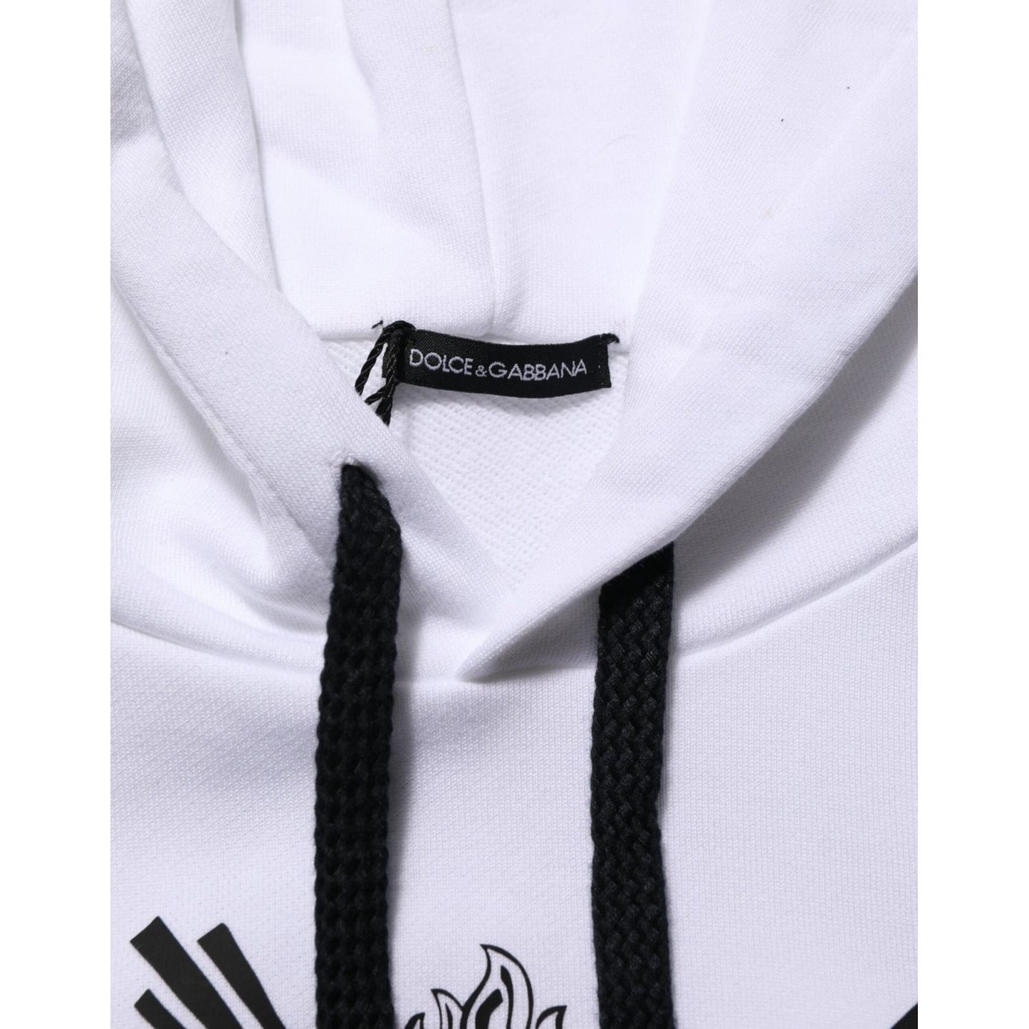 Dolce & Gabbana White Sacred Heart Hooded Sweatshirt Sweater Dolce & Gabbana