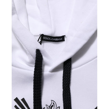 Dolce & Gabbana White Sacred Heart Hooded Sweatshirt Sweater Dolce & Gabbana