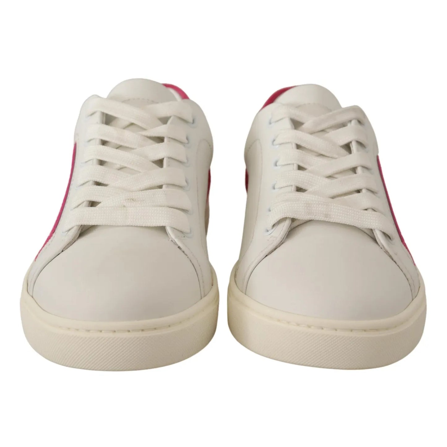 Dolce & Gabbana White Suede Leather Low Top Sneakers Shoes Dolce & Gabbana
