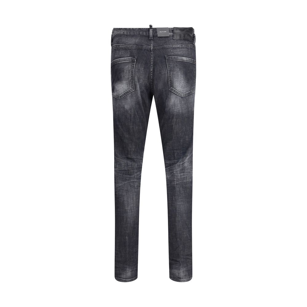 Dsquared² Black Cotton Slim Fit Jeans