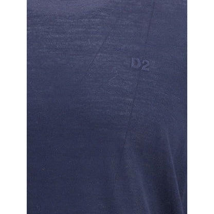 Dsquared² Blue Fleece Wool Sweatshirt