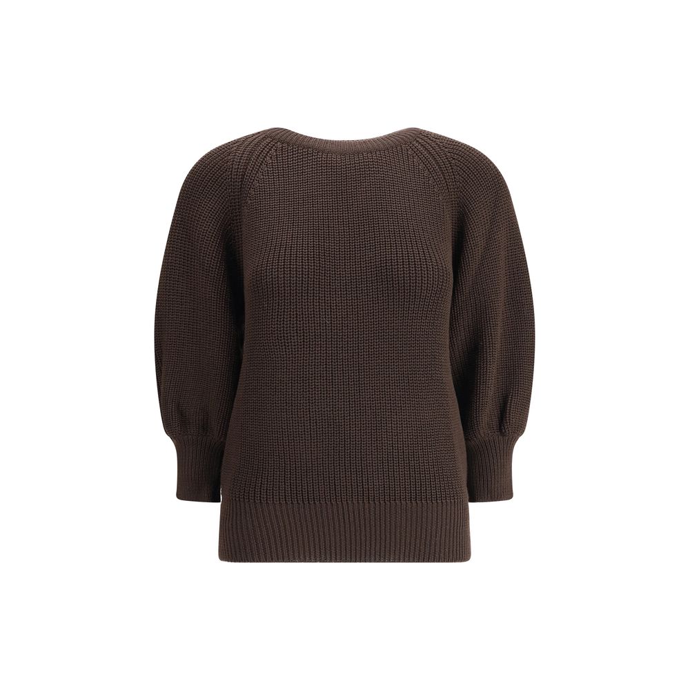 Ella Brown Merino Wool Sweatshirt Ella