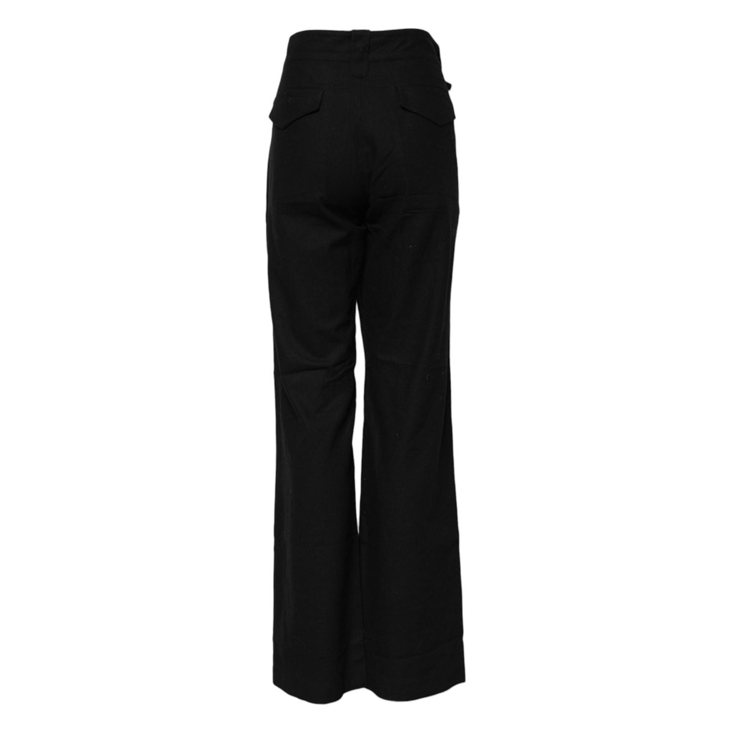 Ermanno Scervino Black Straight Fit High Waist Pants