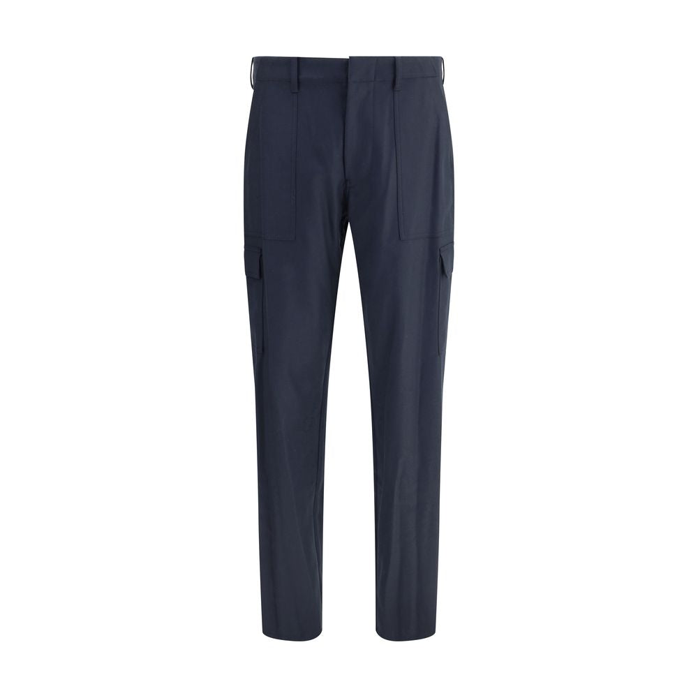 Etro Blue Wool Cargo Pants Etro