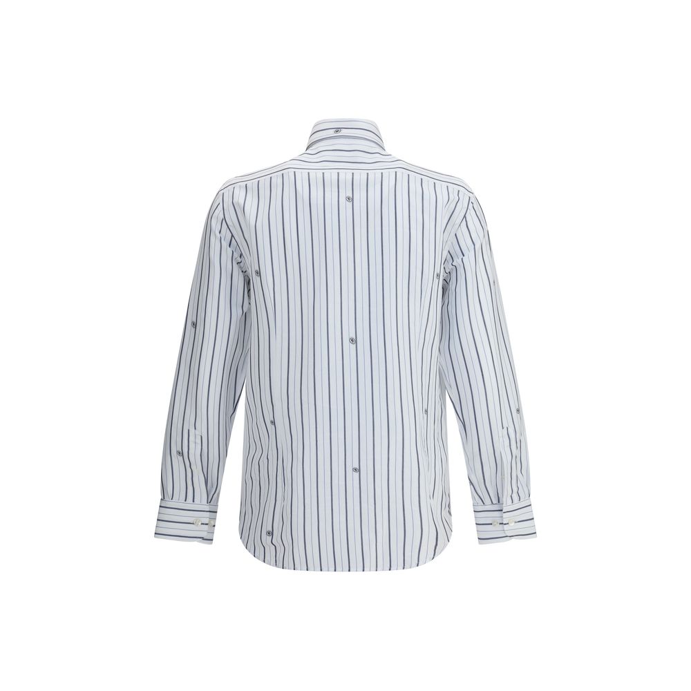 Etro White Cotton Pattern Shirt Etro