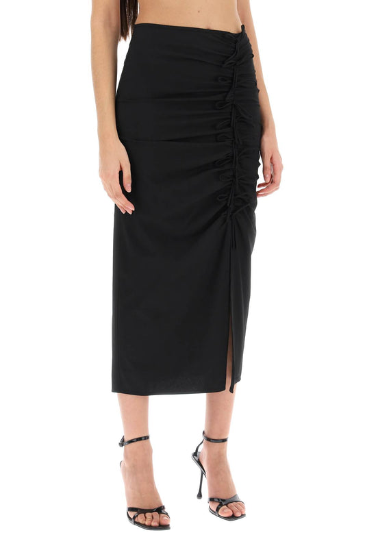 Ganni midi skirt with ornamental bows Skirts Ganni