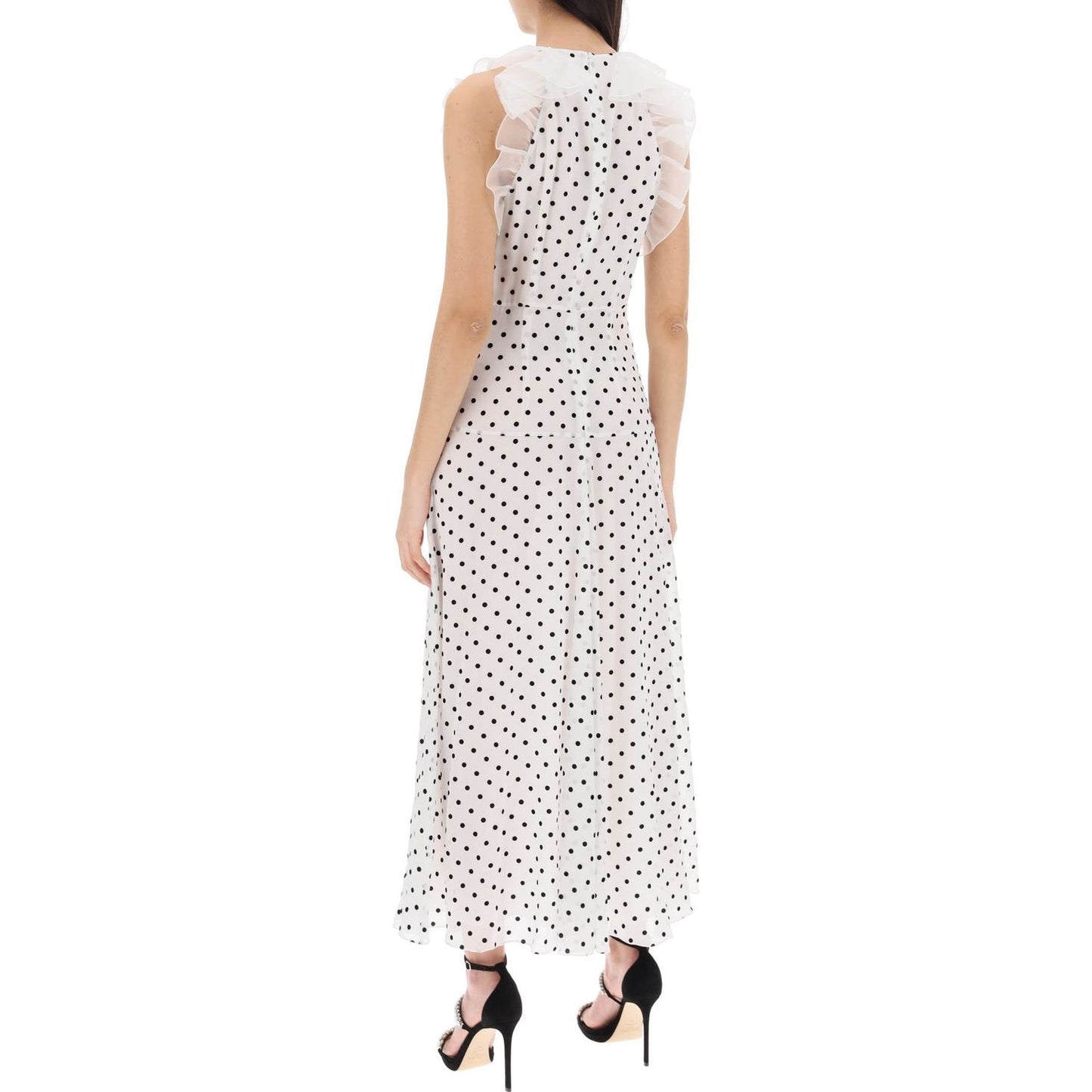 Alessandra Rich sleeveless maxi dress in polka Dresses Alessandra Rich