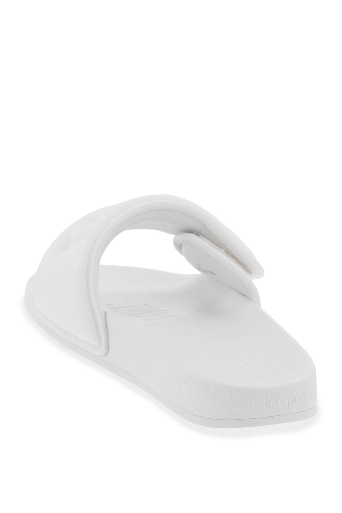 Jimmy Choo fitz slides with lycra logoed bang Sandals Jimmy Choo