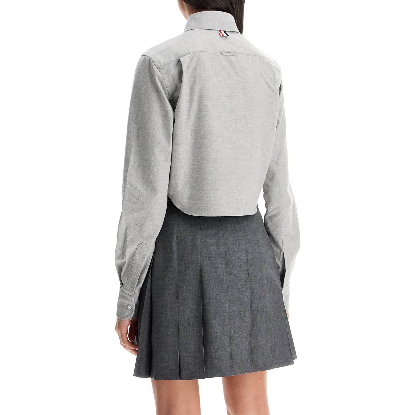 Thom Browne cropped flannel women shirt Topwear Thom Browne