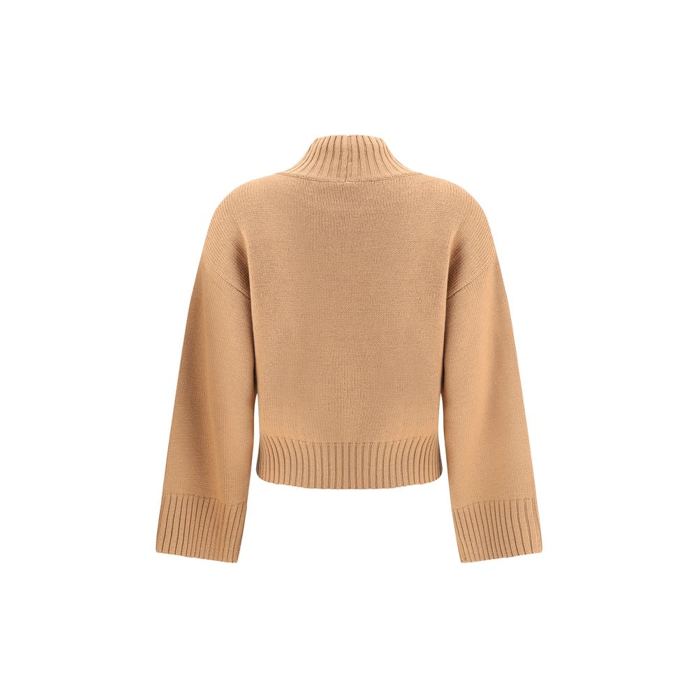 Fabiana Filippi Beige Fleece Wool Sweatshirt