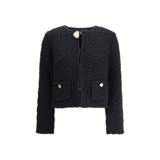 Fabiana Filippi Black Fleece Wool Coat Fabiana Filippi