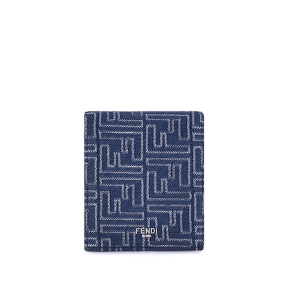 Fendi Blue Fabric Wallet