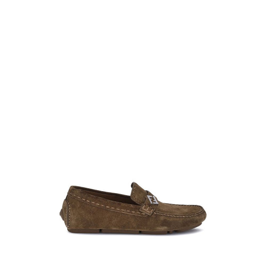 Fendi Brown Rubber Slip-On Loafers Fendi