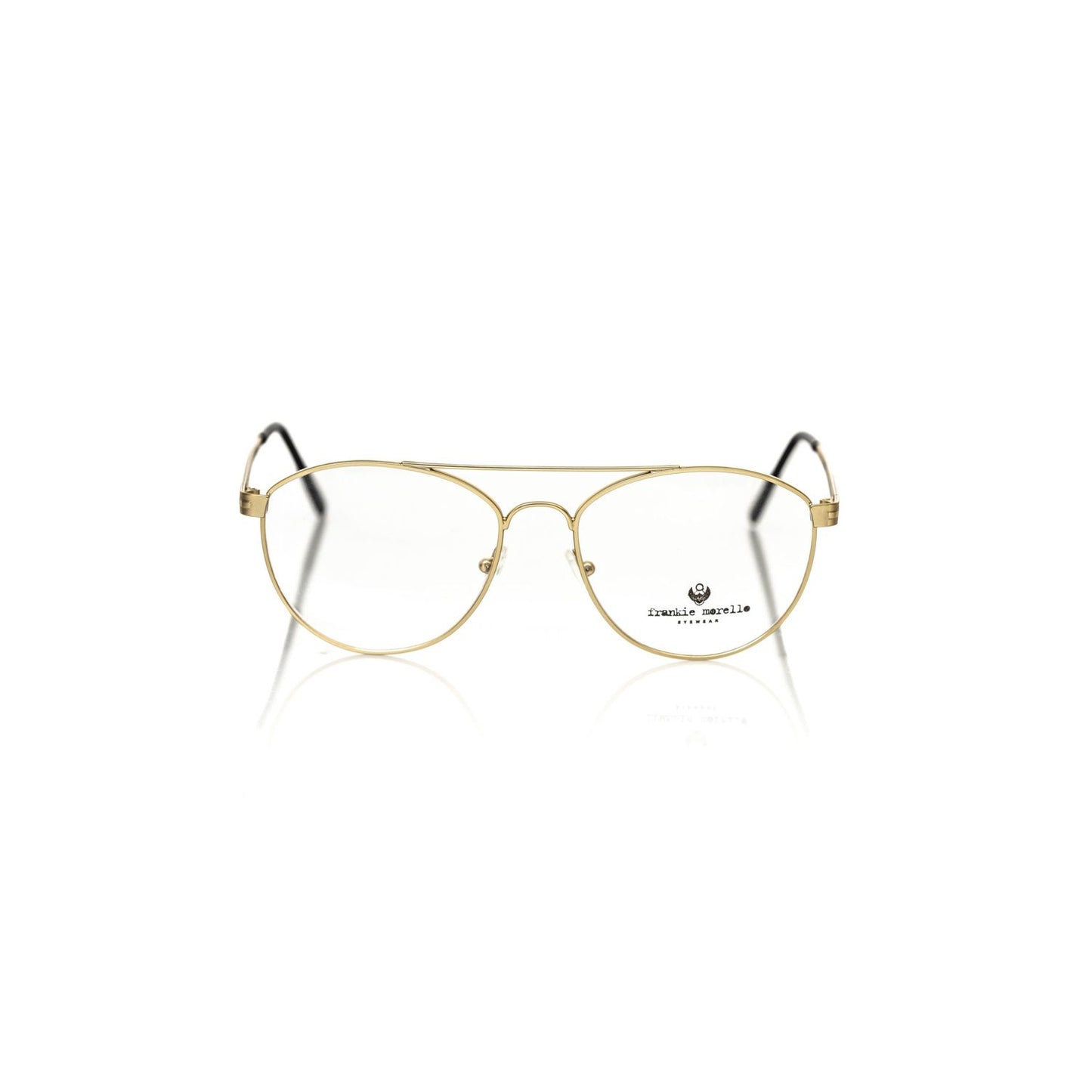 Frankie Morello Gold Metallic Men's Frame Aviator Eyeglasses