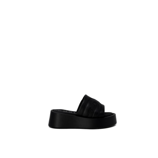 Furla Black Leather Slippers Furla
