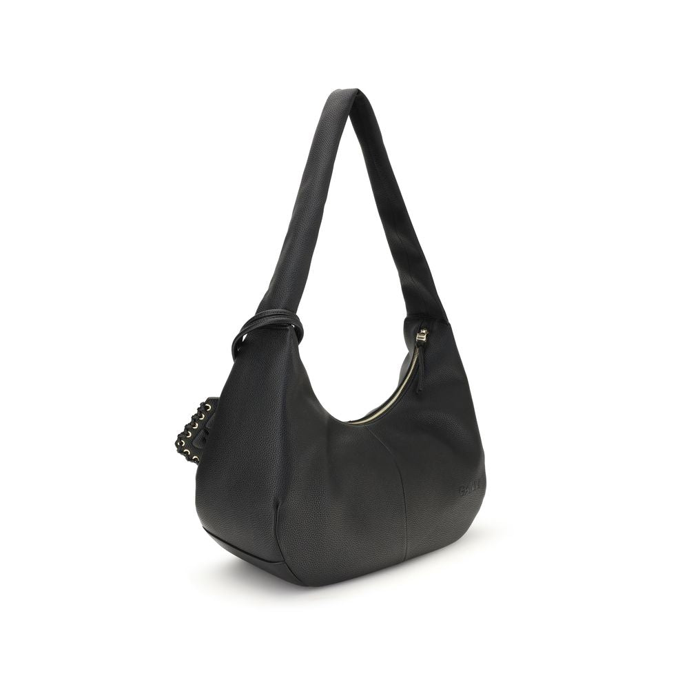 Ganni Black Recycled Polyester Shoulder Bag Ganni