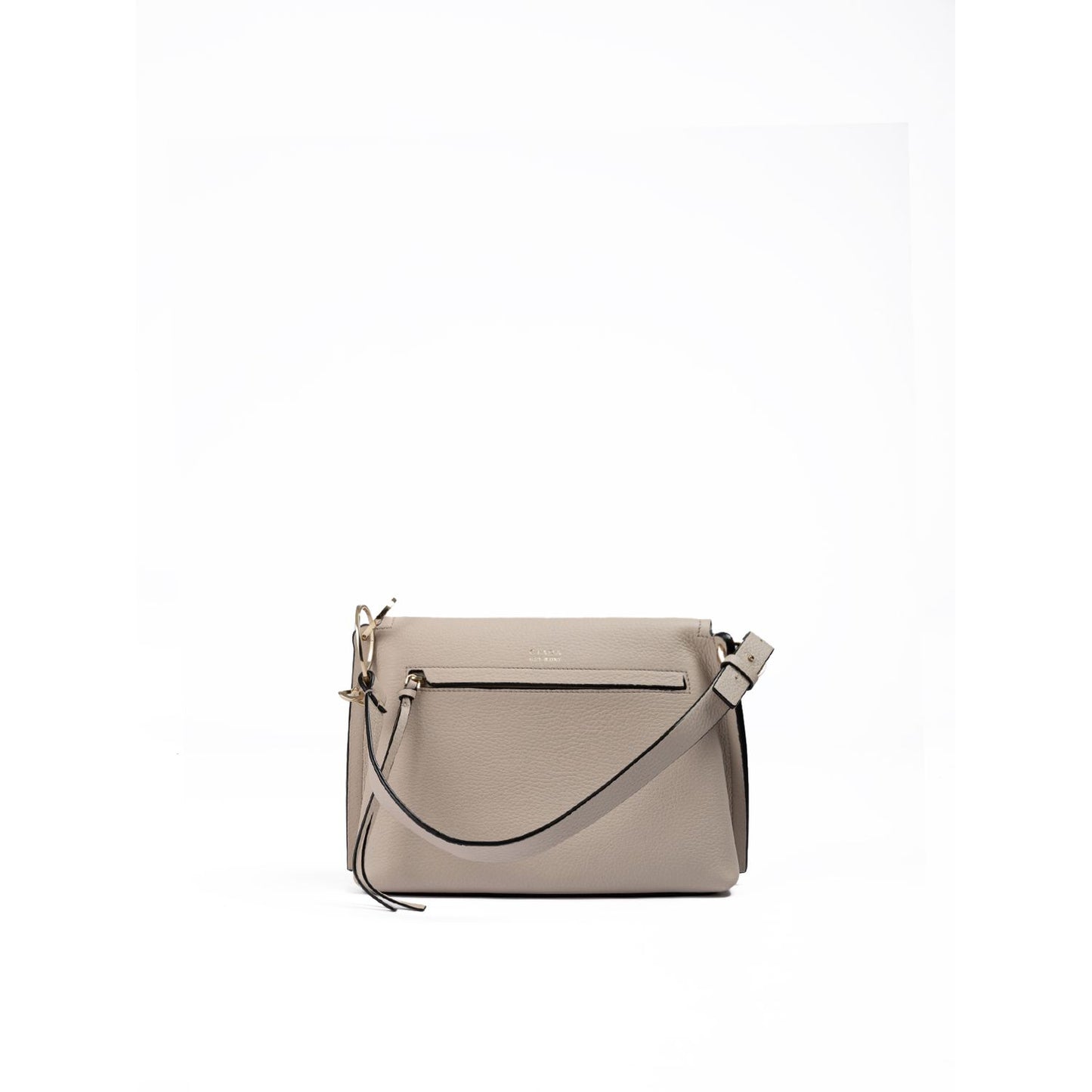 Giada Beige Grained Leather Crossbody Bag Giada