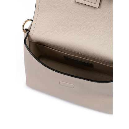 Giada Beige Grained Leather Crossbody Bag Giada