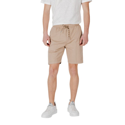 Gianni Lupo Beige Cotton Bermuda Shorts