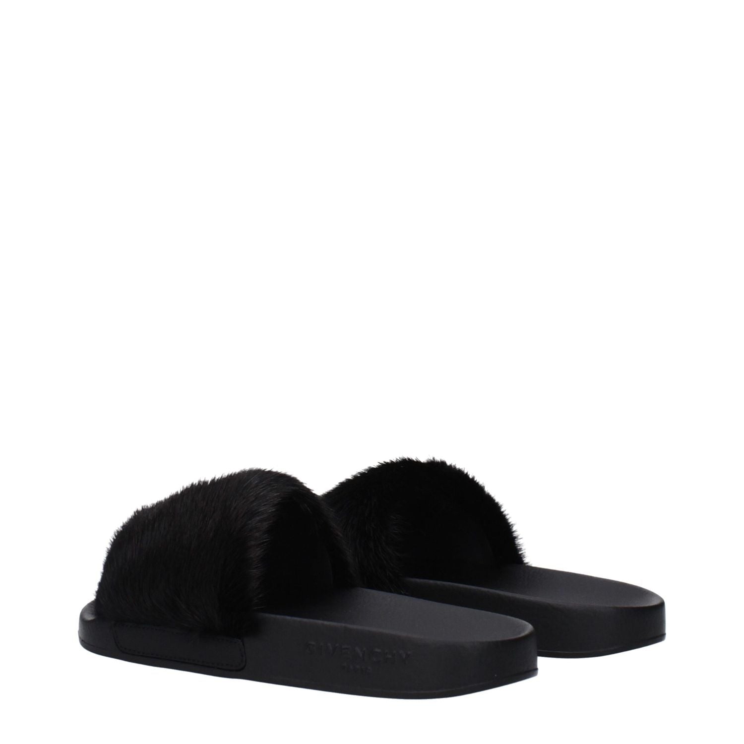 Givenchy Black Cotton Slippers