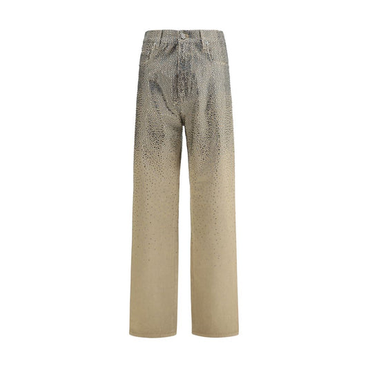 Golden Goose Bicolor Cotton Straight-Leg Jeans