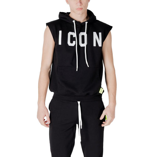 Icon Black Cotton Hoodie Icon
