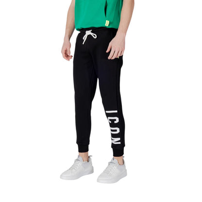Icon Black Cotton Joggers (Workout Pants) Icon
