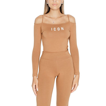 Icon Brown Cotton Bodysuit