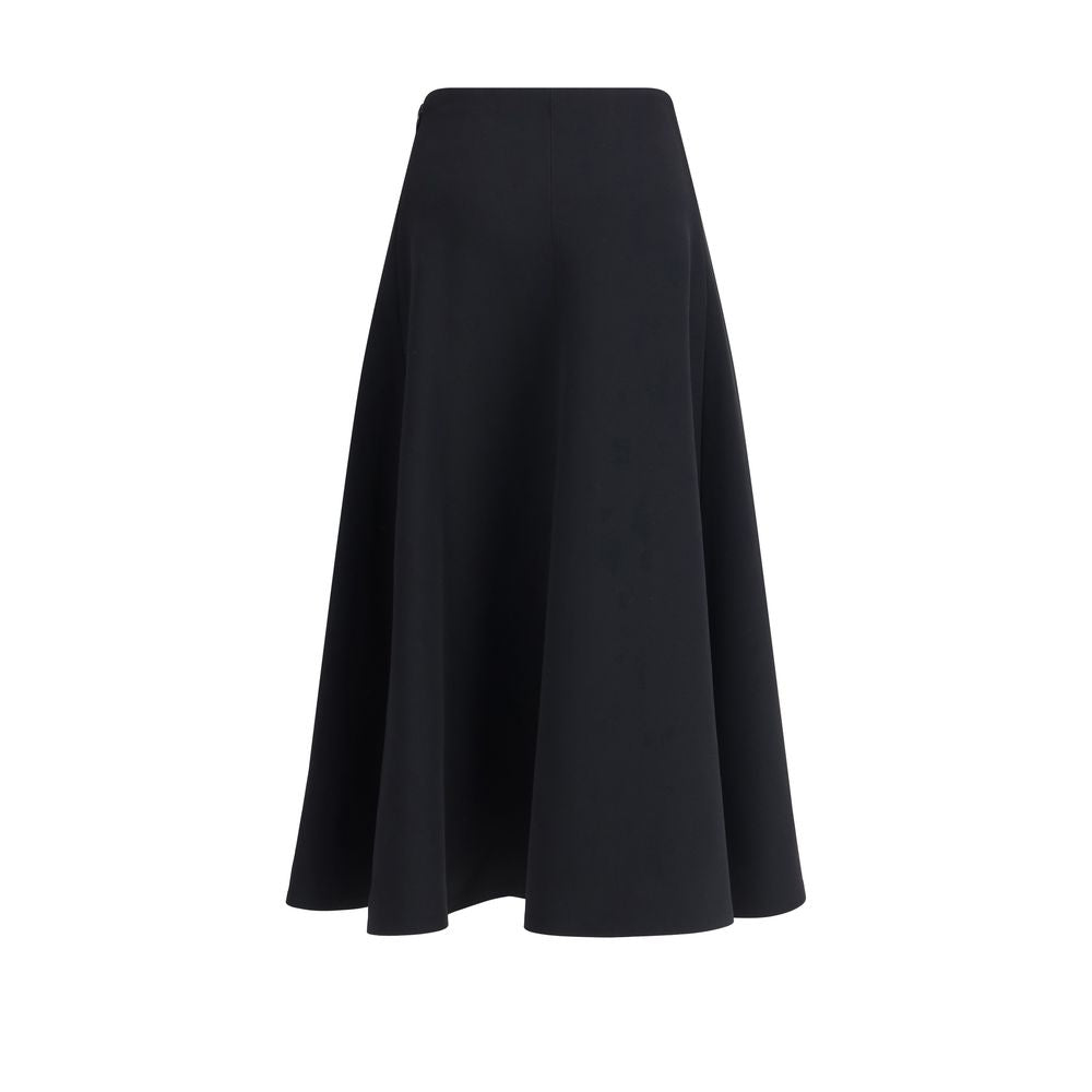 Jacquemus Black Cotton Midi Skirt Jacquemus