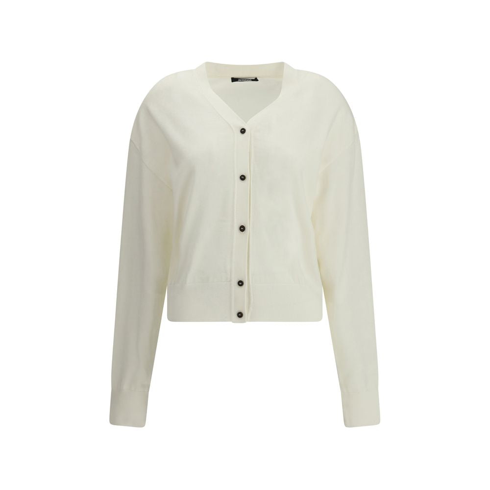 Jacquemus White Merino Wool Cardigan Jacquemus